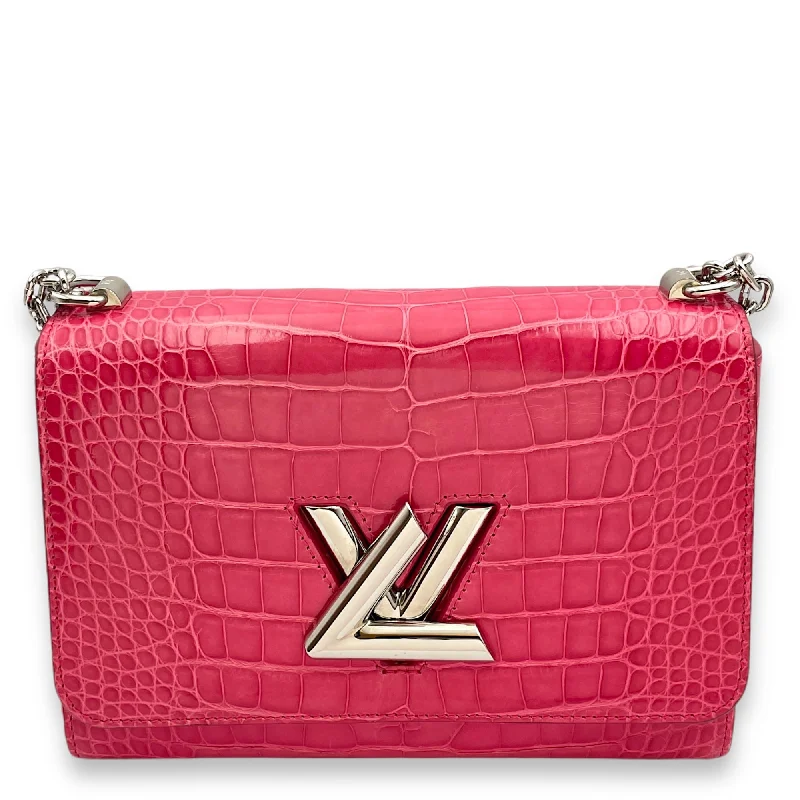 Halloween-Themed Twist MM Pink Crossbody Bag in Aligator/Chevre lining, Palladium hardware