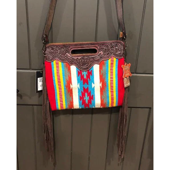 Designer Bags For Luxury Collectors American Darling Aztec Blanket Purse w/ Fringe