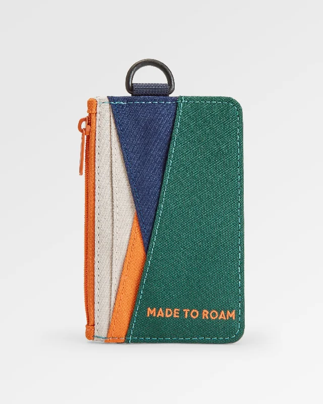 Compact Bags For Minimalist Travelers Mountain Recycled Card Holder - Rain Forest Orange Multi