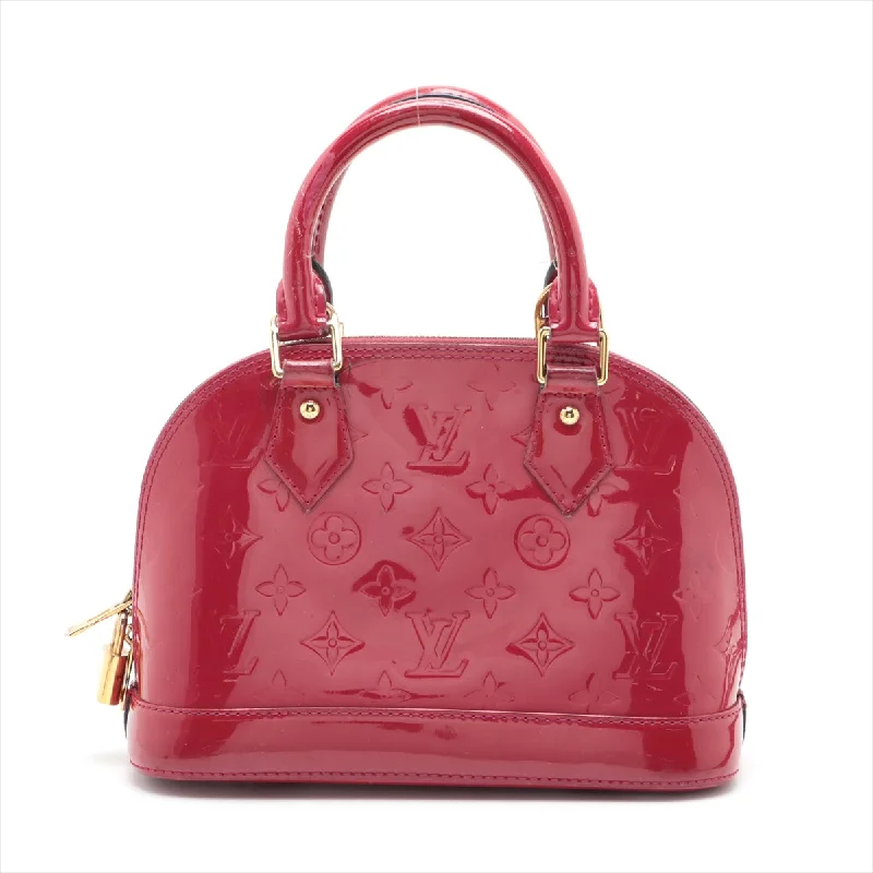 Functional Bags For Busy Moms And Dads LOUIS VUITTON Alma BB in Monogram Vernis Red M91771