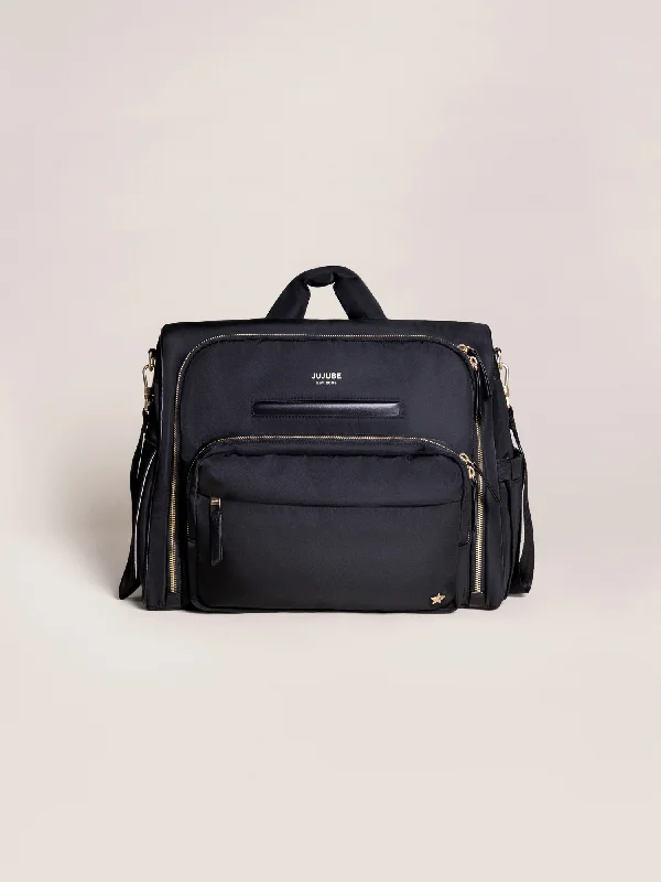 Retro Lovers Satchel Diaper Bag - Black