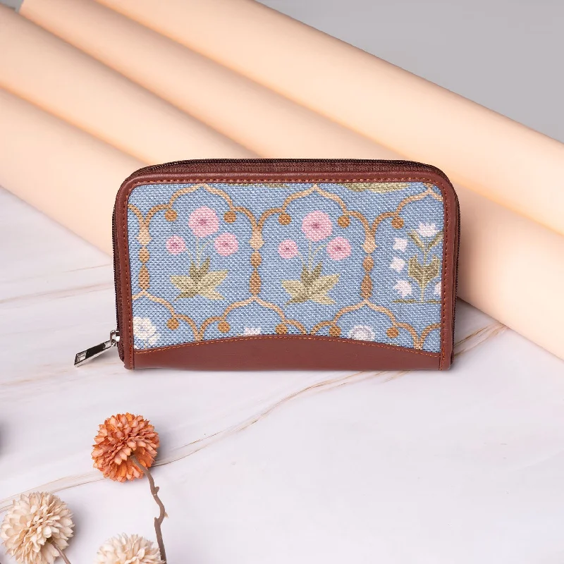 Luxury Bags Jaipur Fresco Blue Chain Wallet
