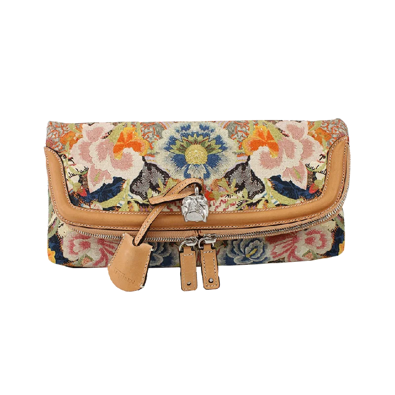 Seasonal Clearance Bags For Summer, Winter, Etc. Padlock Rose Print Clutch