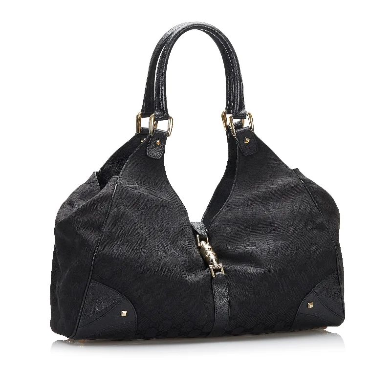 Bags With Tsa-Approved Features Gucci GG Canvas Nailhead Jackie (SHG-d5UoED)