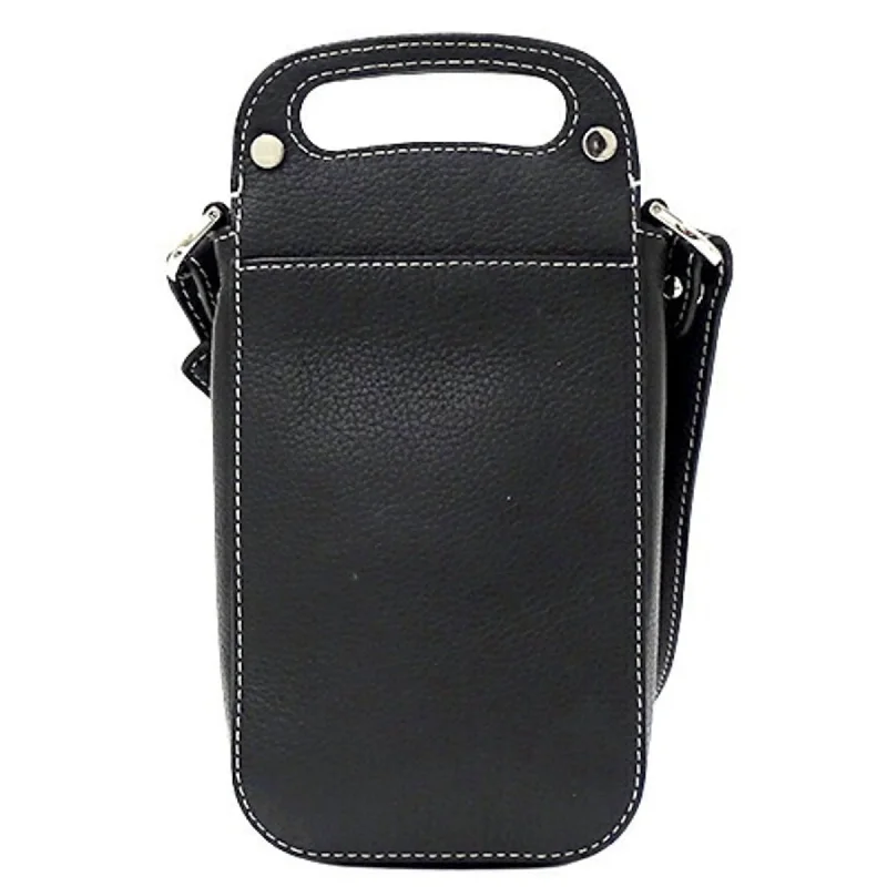 Professional Bags With Office Discounts CHRISTIAN DIOR Bag Men's Shoulder Pouch Leather Saddle Vertical Black Micro