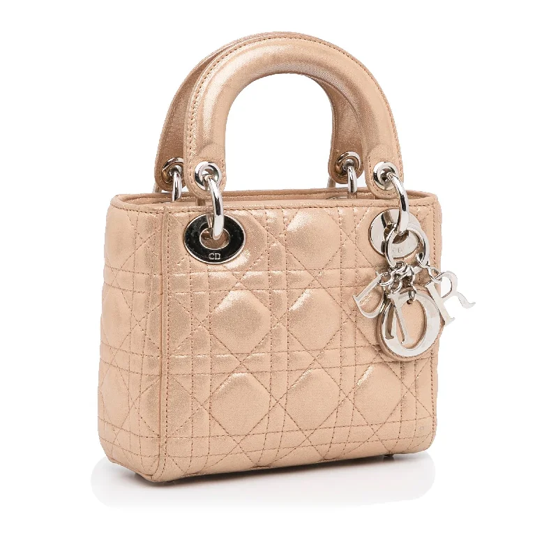 Eco-Friendly Bags With Promotions Dior Mini Cannage Nylon Lady Dior Satchel (SHG-lXLvB3)