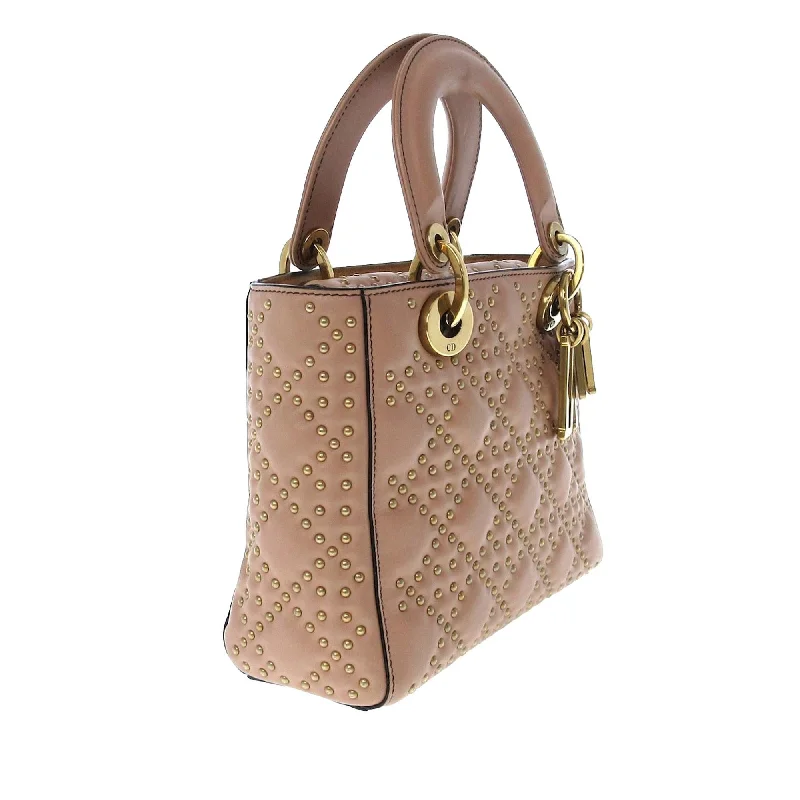 Affordable Bags For College Students On Sale Dior Small Cannage Supple Lady Dior Studded Leather Satchel (SHG-AKuaqA)