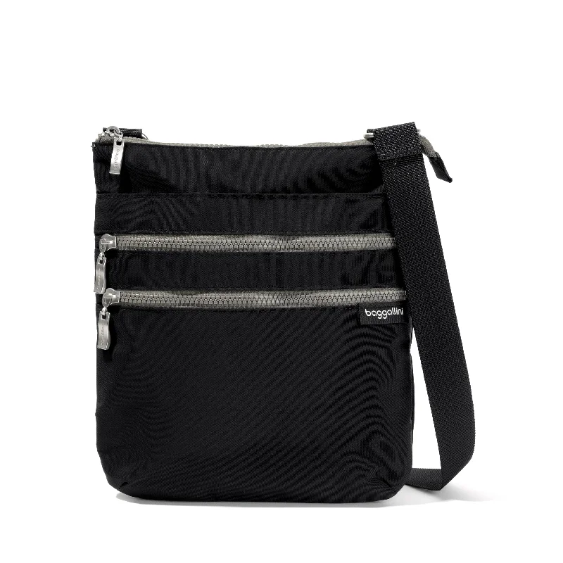 Bag Deals baggallini Women's Comrade 3-Zip Crossbody Bag MM
