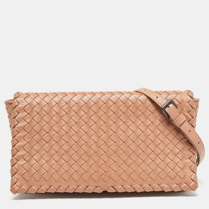 Black Friday Deals On Stylish Handbags Bottega Veneta Beige Intrecciato Leather Olimpia Flap Shoulder Bag