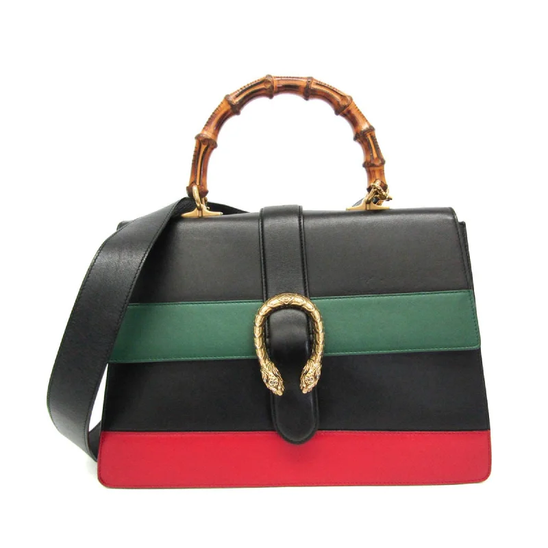 Valentine's Day Gucci Bamboo  Leather Shoulder Bag (Pre-Owned)