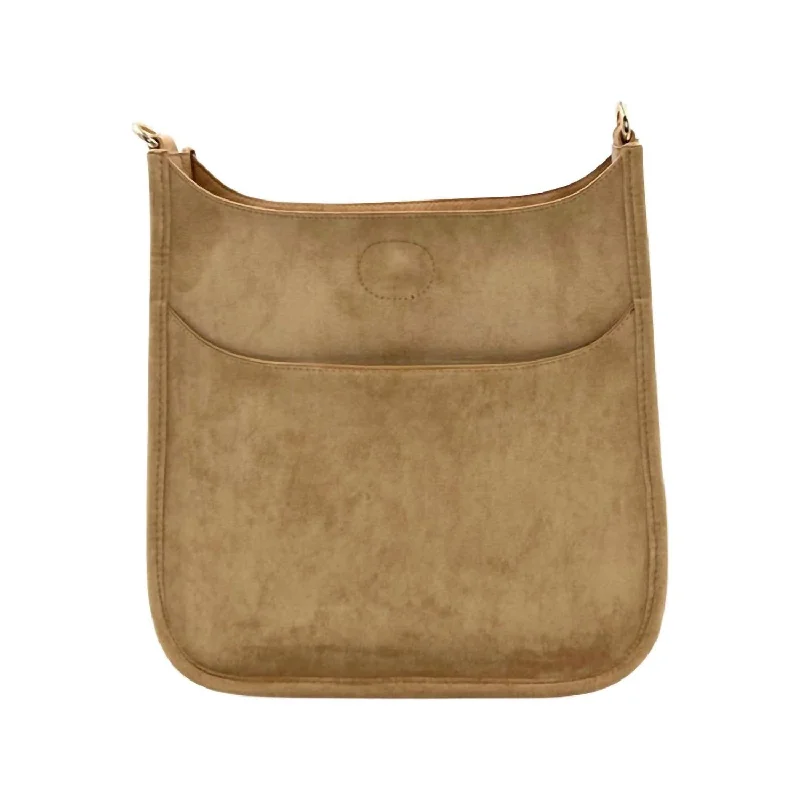 Clearance Bags For Budget Shoppers Velvet Crossbody (No Strap) In Camel